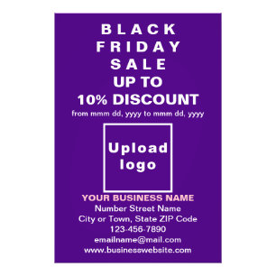 Business Black Fredag Sale på Lila Photo Papper Fototryck
