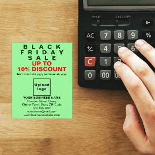 Business Black Fredag Sale på Ljust grönt Flyer