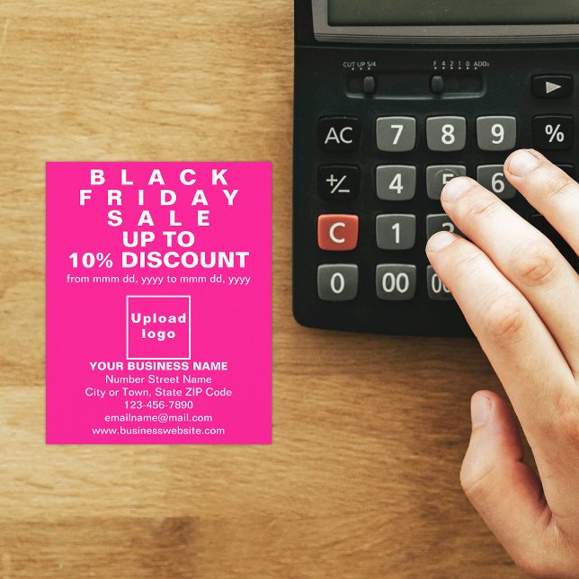 Business Black Fredag Sale på Rosa Flyer (Black Friday Sale on pink flyer)