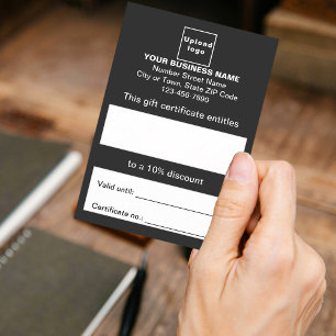 Business Black Gift-certifikat Tilläggskort