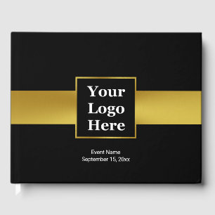 Business Black Guld Logotyp Corporate Event Namn D Gästböcker