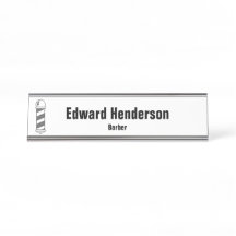 Business Black White och Grått Barber Pole Barber