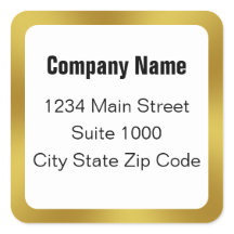 Business Black White och Guld Elegant Adress