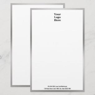 Business Black White och Silver Logotyp här Brevpapper
