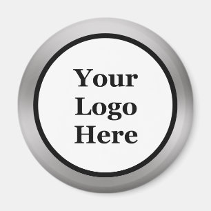 Business Black White och Silver Logotyp här Magnet