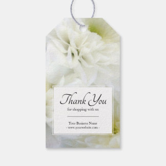 Business Blommigt White Bouquet Tack Presentetikett