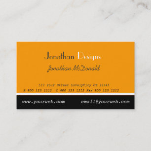 Business Bold Orange. Visitkort