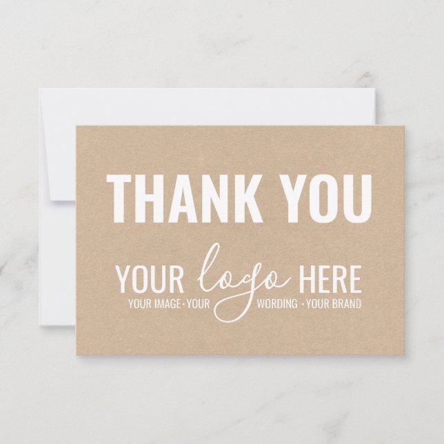 Business Brand Company Logotyp White Kraft Tack (Framsida)