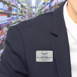 Business Brand Grått Rectangle Namn bricka Namnbricka