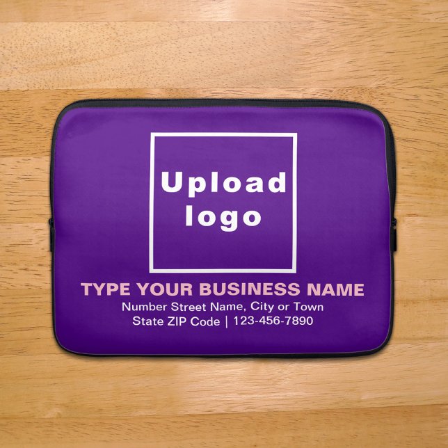 Business Brand Lila Laptop sleeve (Your business brand on purple laptop sleeve.)