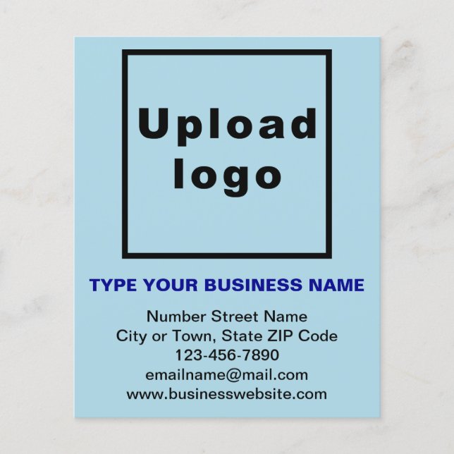 Business Brand Namn på Light Blue Flyer (Framsidan)