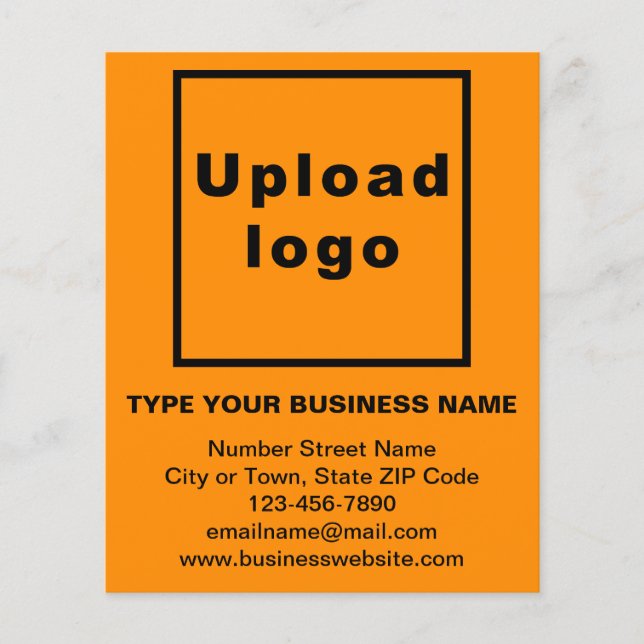 Business Brand Namn på Orange Flyer (Framsidan)