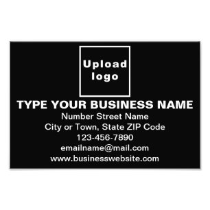Business Brand on Black Rectangle Photo Print Fototryck