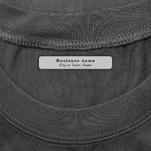 Business Brand on Grått Rectangle Järn på etikett