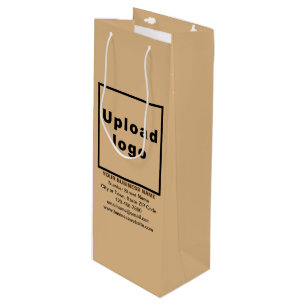 Business Brand on Light Brown Vin Gift Bag