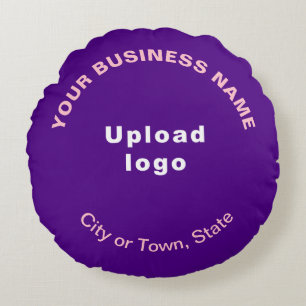 Business Brand on Lila Round Dekorativ kudde