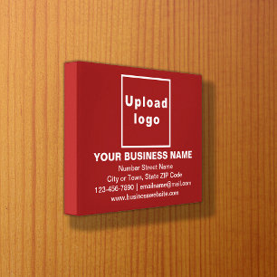 Business Brand on Red Rectangle-Kanvastryck Canvastryck