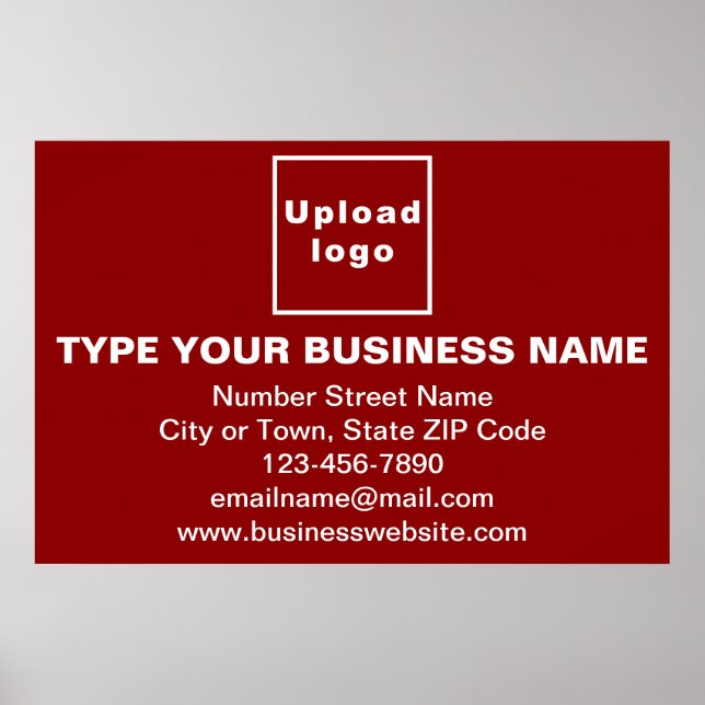 Business Brand on Red Rectangle Poster (Framsidan)