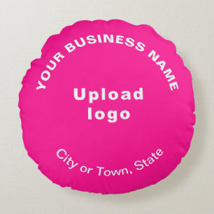 Business Brand on Rosa Round Dekorativ kudde