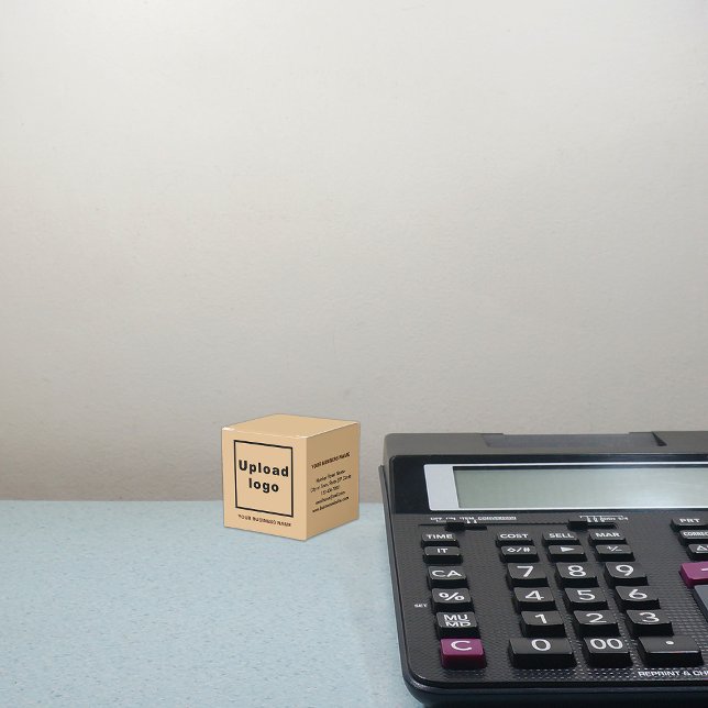 Business Brand on Small Light Brown Färg Box Presentaskar (Build brand name awareness. Your business brand on small size light brown classic favor box.)