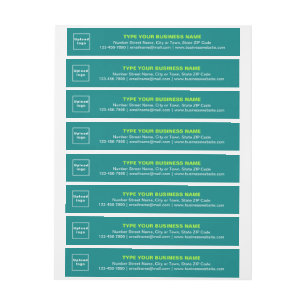 Business Brand on Teal Grönt Etikettband