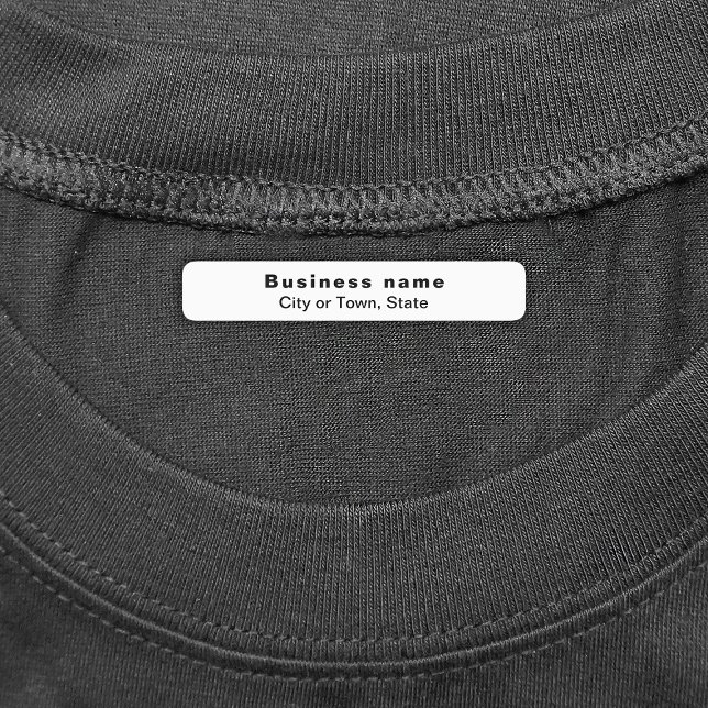 Business Brand on White Rectangle Järn på etikett (White rectangle iron on label with your business brand)