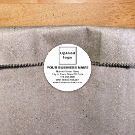 Business Brand on White Round Sticker Runt Klistermärke