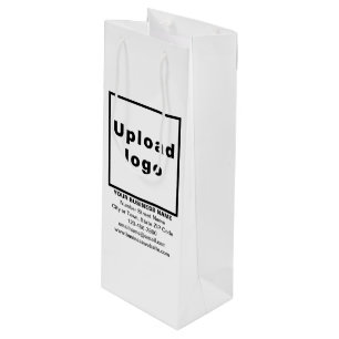 Business Brand on White Vin Gift Bag