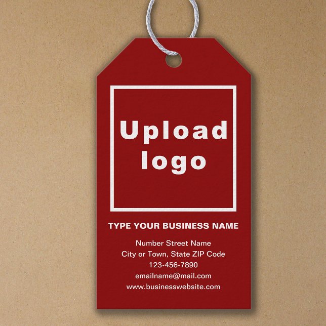 Business Brand på Red Gift-Märkrn Presentetikett (Build brand name awareness. Your business brand on red gift tag.)