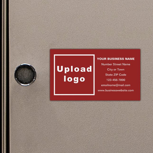 Business Brand på Red Magnetic Card (Your business brand on small red rectangle magnetic card.)