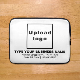 Business Brand White Laptop sleeve