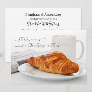 Business Breakfast Meeting-kaffe och Croissant Inbjudningar