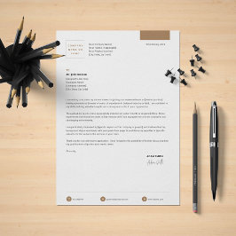 Business Brev med Letterhead Design Brevhuvud