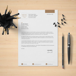Business Brev med Letterhead Design Brevhuvud