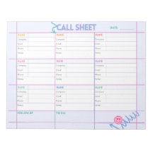 Business Call Planner & Tracking Lakan Antecknings