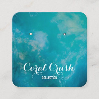 Business Calligraphy Earring Visning Card Fyrkantigt Visitkort