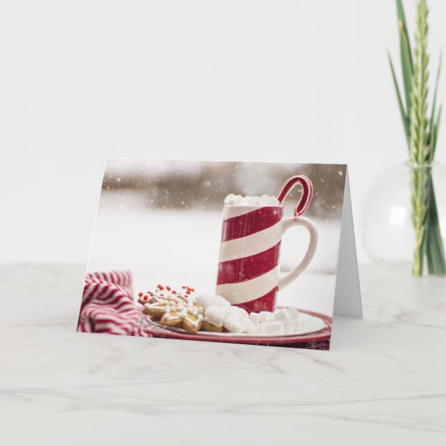 Business Candy cane Warm Önskemål för kunder Helgkort (Framsida)