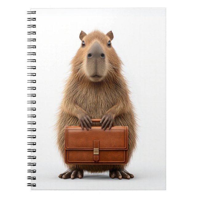 Business Capybara med portföljen Briefcase Anteckningsbok (Framsidan)