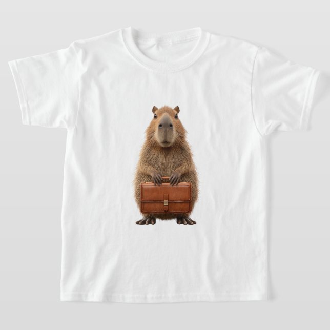 Business Capybara med portföljen Briefcase T Shirt (Laydown)