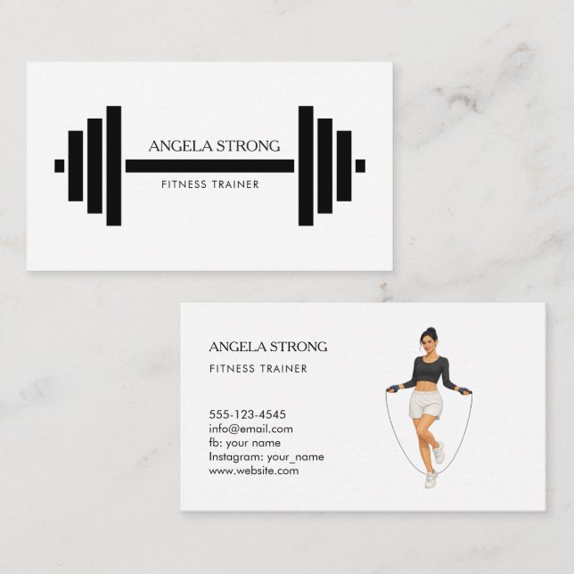 Business card for a fitness trainer or nutritionis visitkort (Fram/baksida)