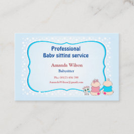 Business card for babysitter & childcare visitkort