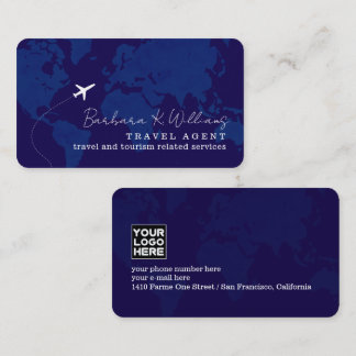 Business Card for Travel Agents Visitkort