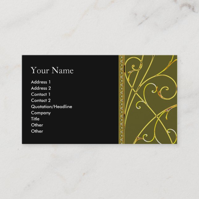 business_card_gold_floral visitkort (Framsida)