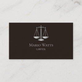 Business Card Lawyer Black and Grey Visitkort