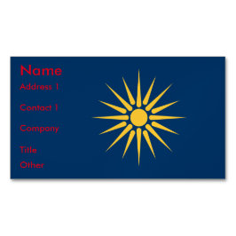 Business Card Magnet with Flag of Macedonia