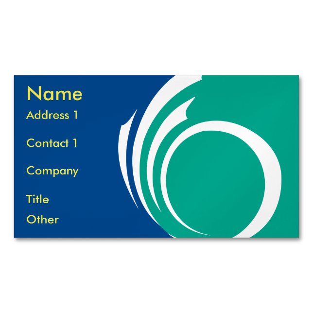 Business Card Magnet with Flag of Ottawa, Canada (Framsida)