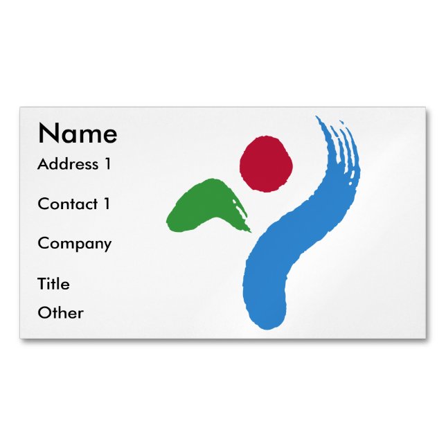 Business Card Magnet with Flag of Seoul (Framsida)