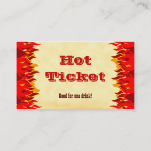 Business Card-mall för Biljett Red Flames för Even