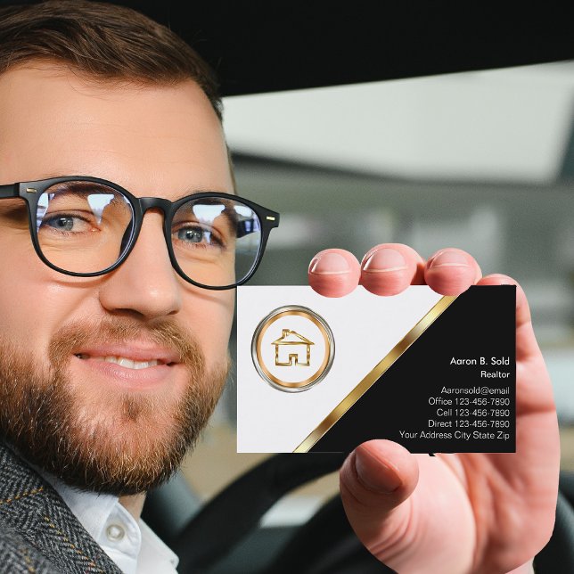 Business Card-mall för Classay Realtor-visitkort Visitkort (Skapare uppladdad)