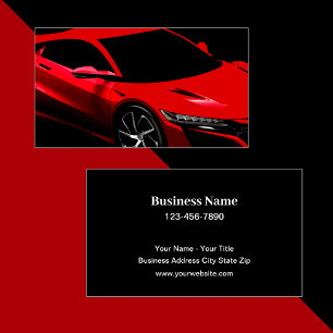 Business Card-mall för coola Automotive Services Visitkort